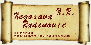 Negosava Radinović vizit kartica